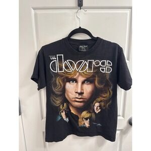 The Doors Jim Morrison Rock Chang Black Graphic T-Shirt Mens Small Classic Rock